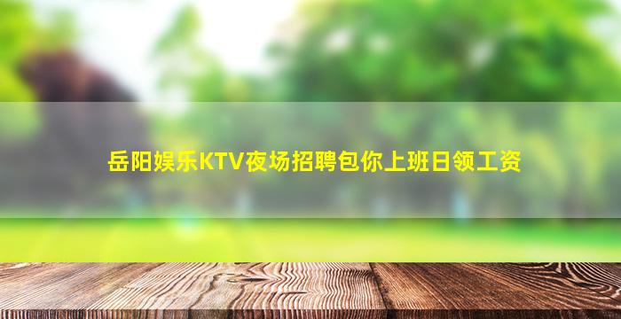 岳阳娱乐KTV夜场招聘包你上班日领工资